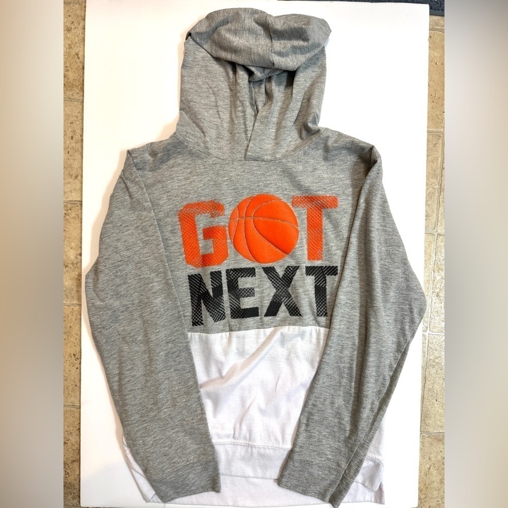 Boys Hind “Got Next” Basketball Hooded Long-Sleeve T-Shirt Sz 10-12